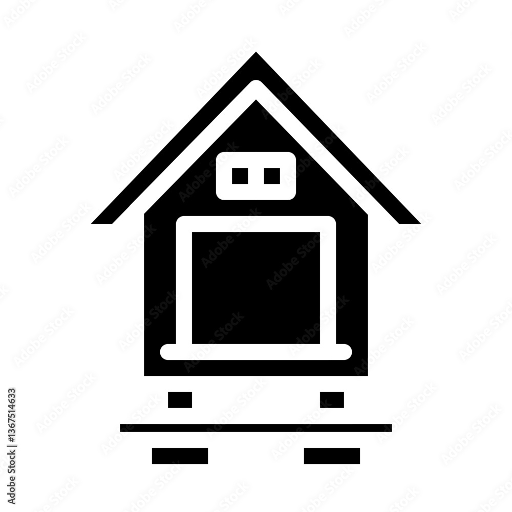 chicken coop solid icon chicken coop solid icon