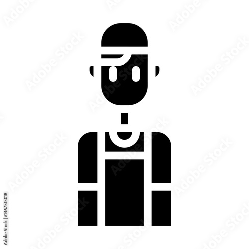male farmer solid icon