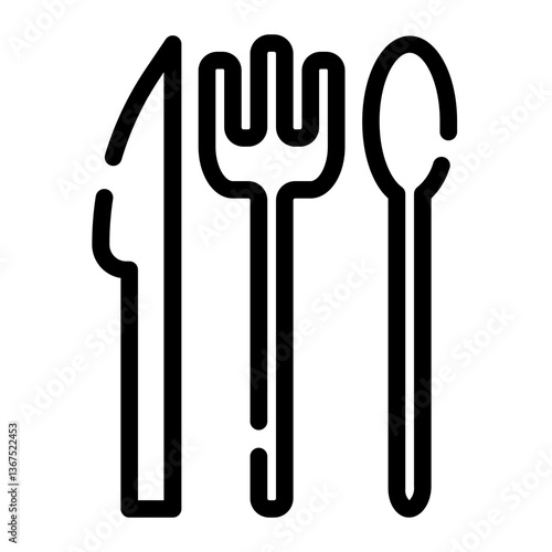 eating aids cut line icon