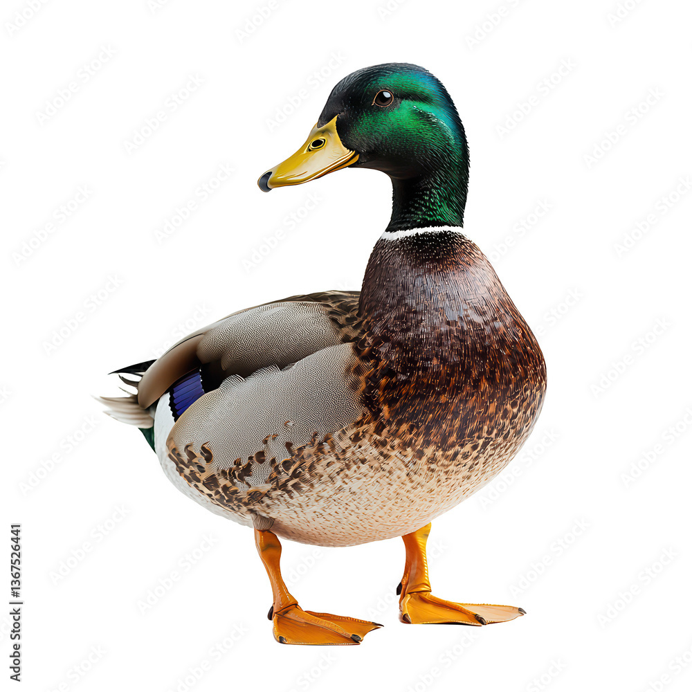 Obraz premium Charming duck png playful duck png vibrant duck png lively duck png classic duck png transparent background image