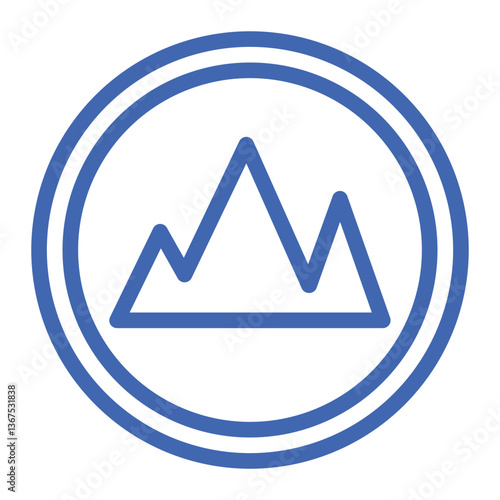 Free Download mountainous area color icon - GFXLoad