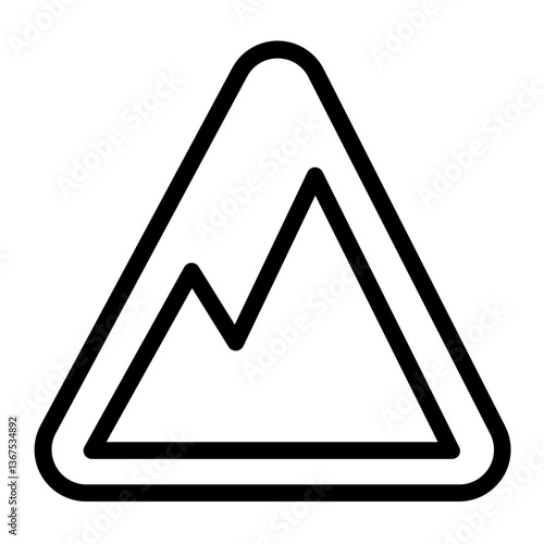 camping area line icon