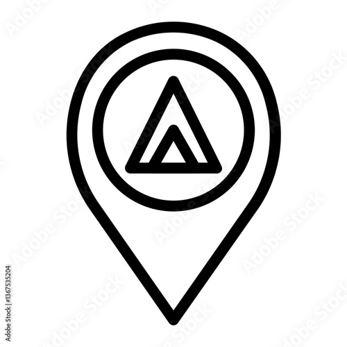 camping location line icon Free Download camping location line icon - GFXLoad