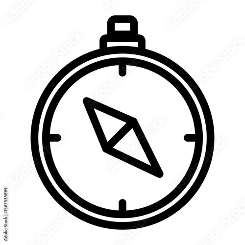 Free Download compass line icon - GFXLoad