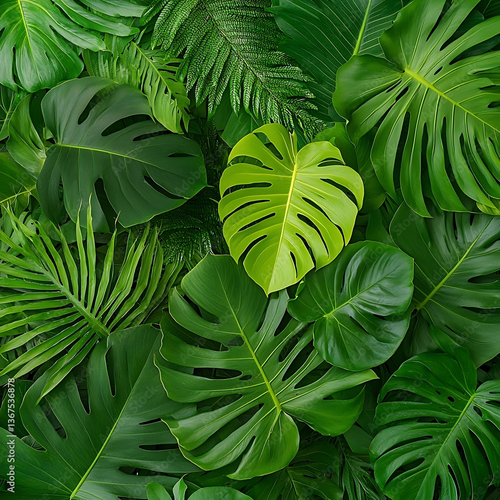 Obraz premium Tropical Leaf Arrangement