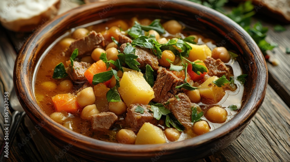 cocido madrileno with chickpea stew cocido madrileno with chickpea stew