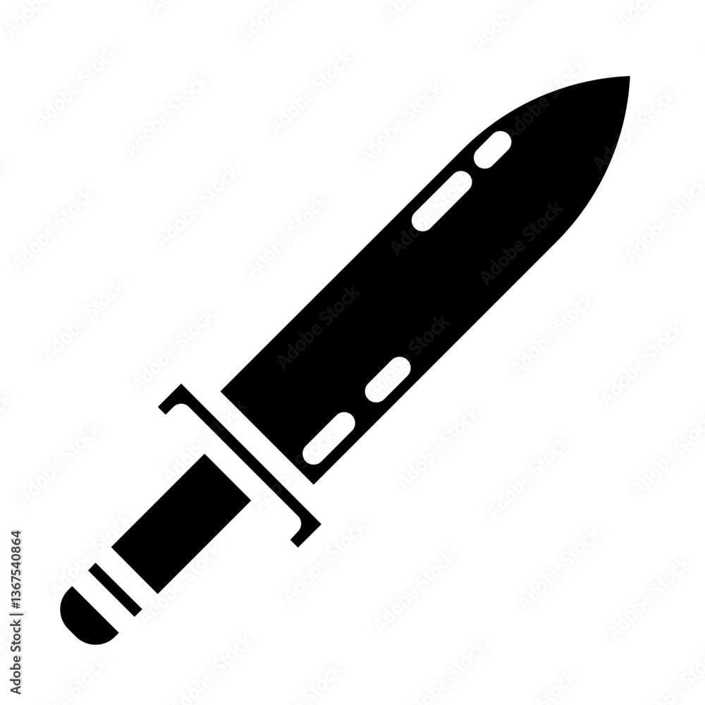 Fototapeta premium outdoor knife_1 solid icon