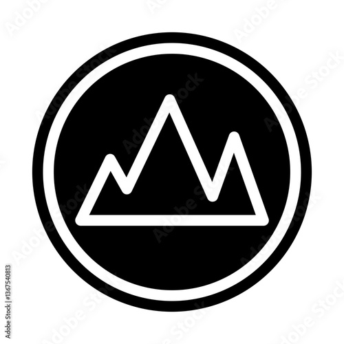 mountainous area solid icon Free Download mountainous area solid icon - GFXLoad