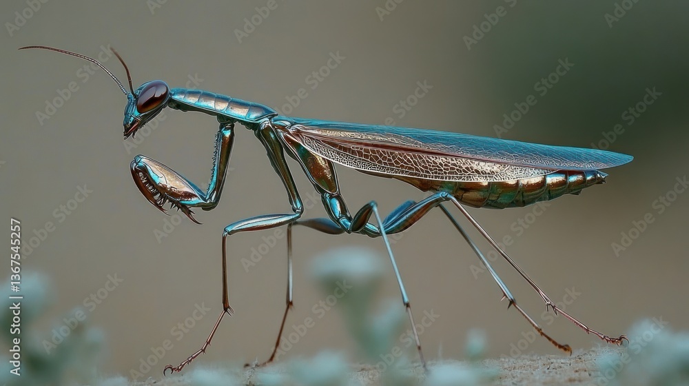 custom made wallpaper toronto digitalMetallic Mantis on Desert Flora