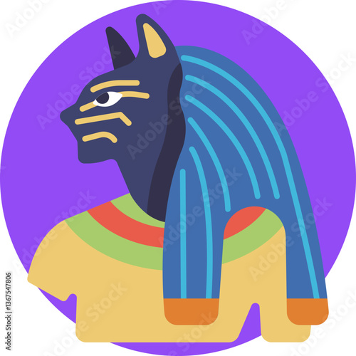 Egyptian Cat Goddess – Represents Bastet, the ancient Egyptian goddess of protection, home, and fertility.