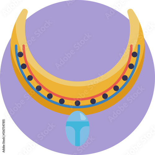 Ancient Jewelry – Represents a traditional necklace worn in ancient Egyptian culture.