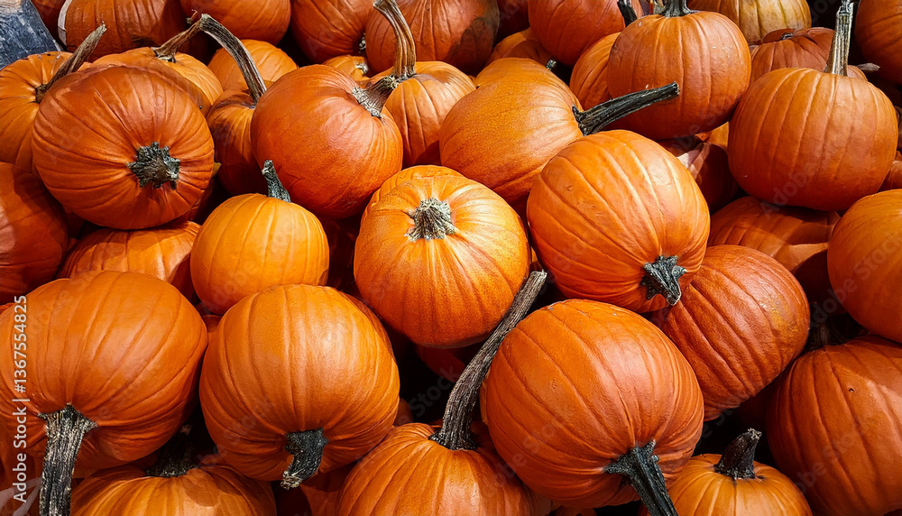 A pile of premium quality pumpkins neatly arranged A pile of premium quality pumpkins neatly arranged
