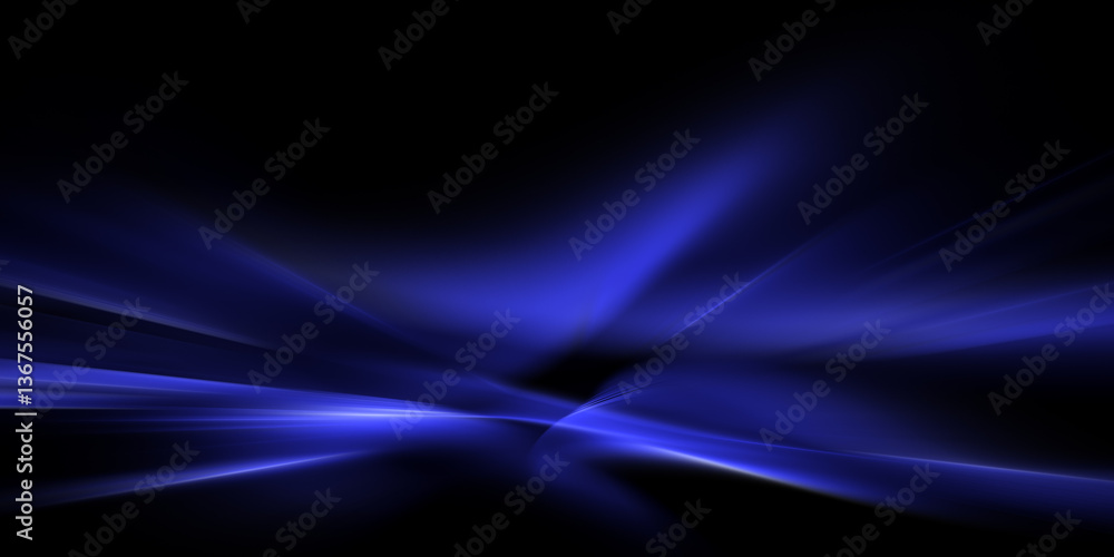 Abstract blue wave design on a dark background.