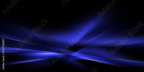 Obraz na płótnie Abstract blue wave design on a dark background. w salonie