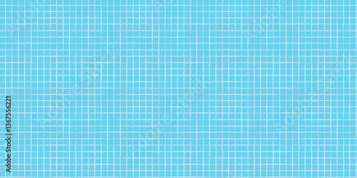 Swimming pool texture template. Blue seamless pattern with random lines.