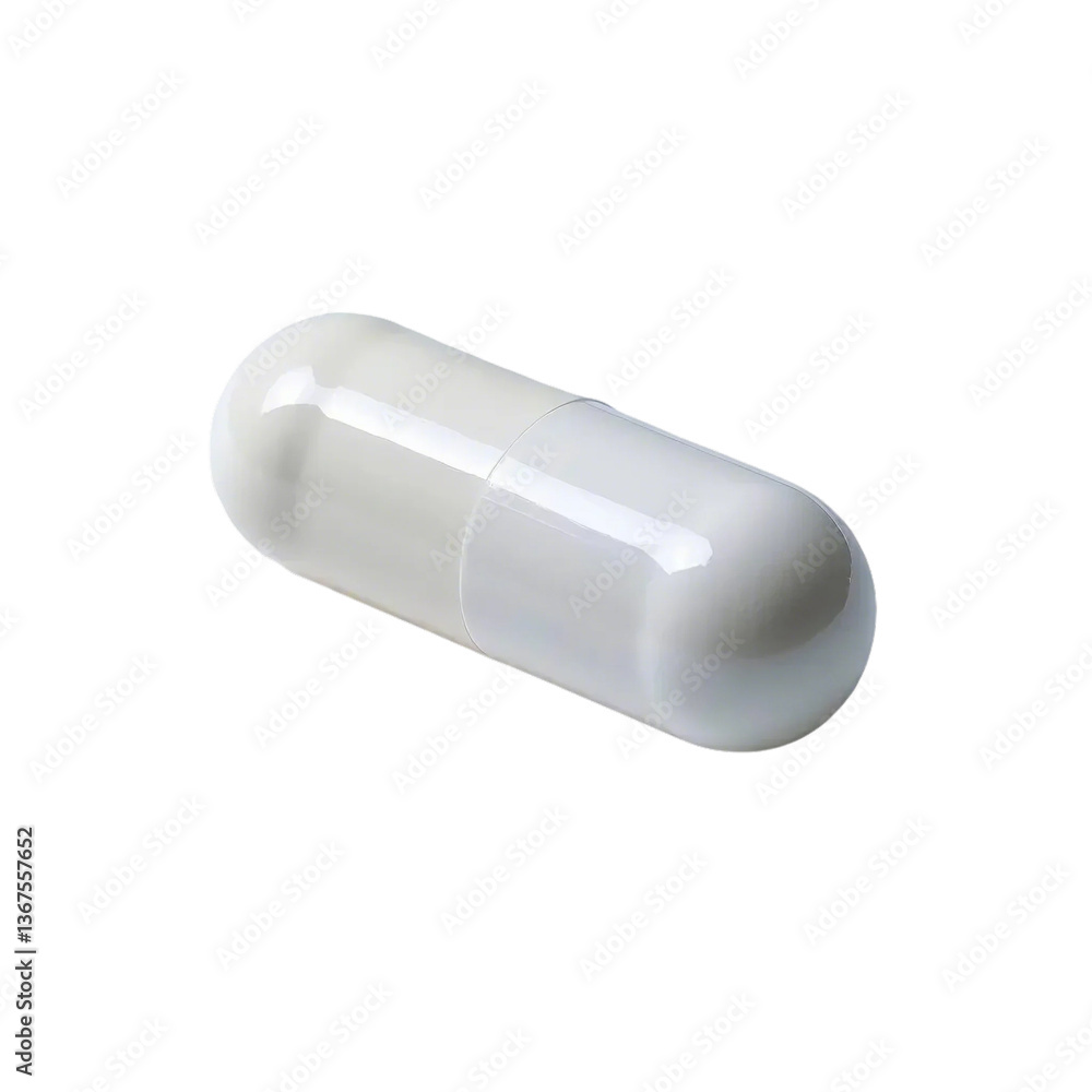 White capsule pill with split White capsule pill with split