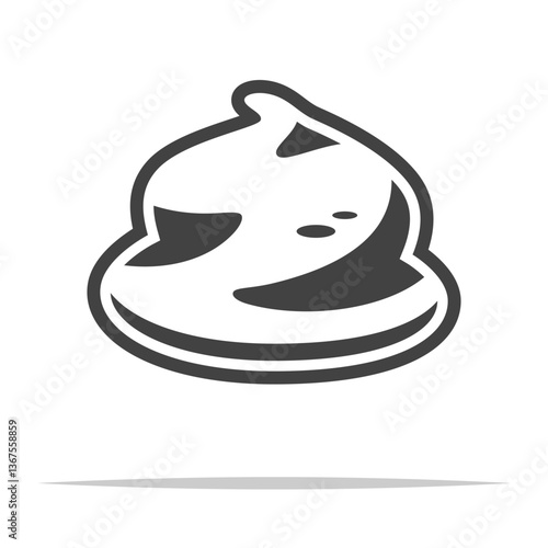 Shaving foam cream outline icon transparent vector isolated