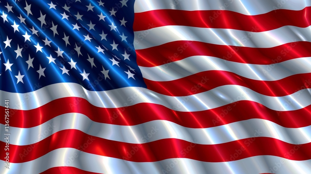 Vibrant close up of a waving american flag in sunlight showcasing dynamic movement and colors Vibrant close up of a waving american flag in sunlight showcasing dynamic movement and colors
