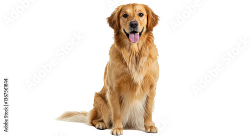 Isolated Golden Retriever Dog