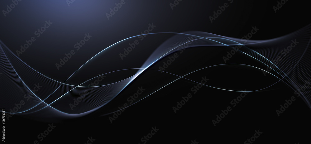 abstract design features elegant blue waves on a dark canvas, evoking a cosmic flow, perfect for modern decor, digital art, or as a sleek backdrop for tech-inspired or artistic environments. abstract design features elegant blue waves on a dark canvas, evoking a cosmic flow, perfect for modern decor, digital art, or as a sleek backdrop for tech-inspired or artistic environments.