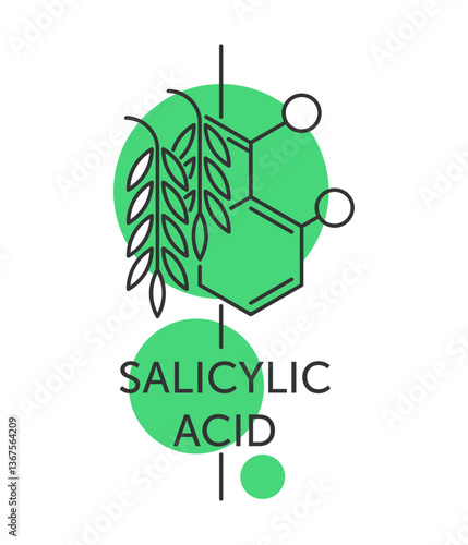 Salycilic acid - emblem for labeling of skincare products