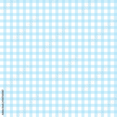 Light Blue and White Gingham Checkered Pattern Background