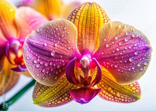 Exquisite Orchid Close-Up: Vibrant Petals & Delicate Details