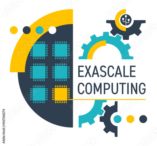 Exascale computing emblem supercomputer performance