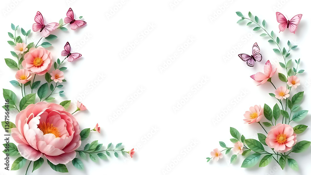 Fototapeta premium Flower frame 