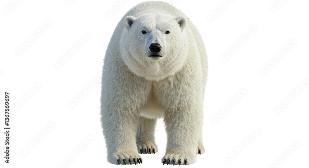 Fototapeta premium Isolated Standing Polar Bear