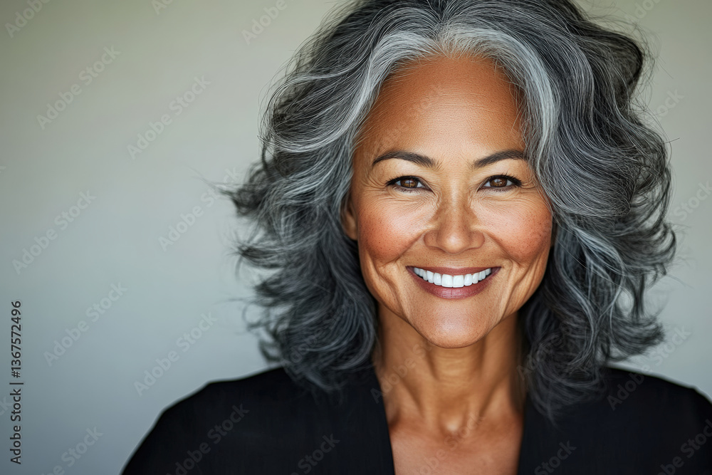 Joyful Senior Woman with Grey Hair Joyful Senior Woman with Grey Hair