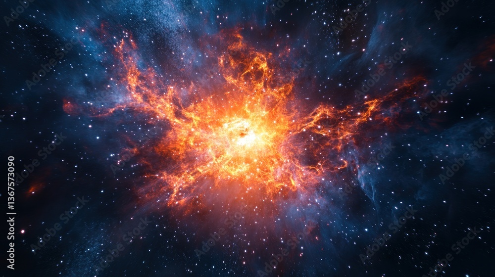 Fototapeta premium Cosmic Radiance: An ethereal celestial explosion of starlight and nebulaic dust