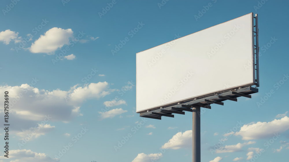 Big 3d billboard template mockup on high pillar for outdoor ads on road or highway. Huge placard, empty banner realistic. Vector illustration Big 3d billboard template mockup on high pillar for outdoor ads on road or highway. Huge placard, empty banner realistic. Vector illustration