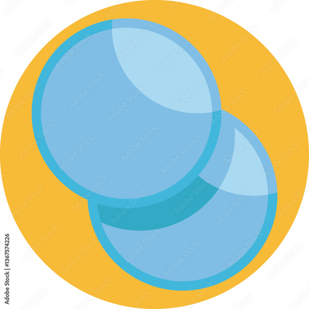 Eyeglass Lens – Symbolizes the optical lens found in glasses or contact lenses. Eyeglass Lens – Symbolizes the optical lens found in glasses or contact lenses.
