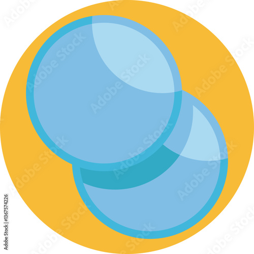 Eyeglass Lens – Symbolizes the optical lens found in glasses or contact lenses.