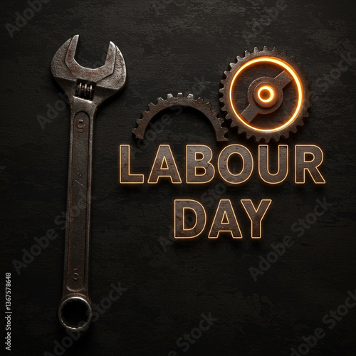 Labour Day Grunge Backgroun...