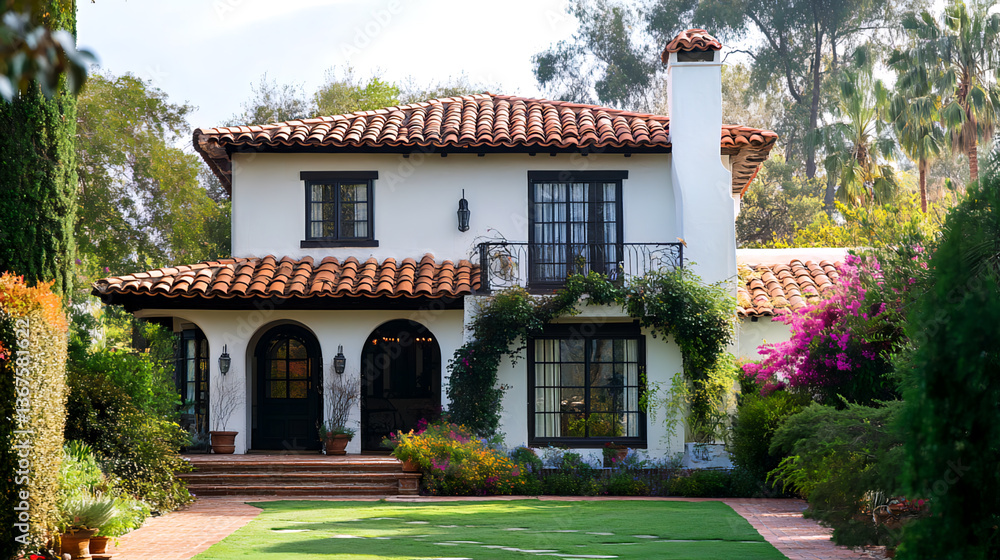 Photo of an American style house. AI generated images. Photo of an American style house. AI generated images.