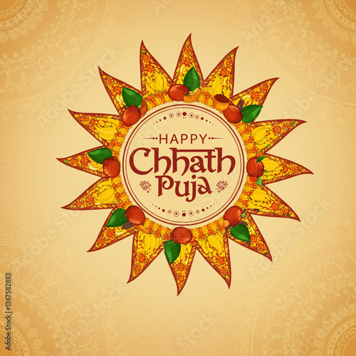 Happy Chhath Puja Text with...