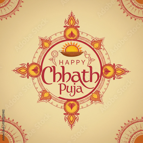 Intricate Chhath Puja Manda...