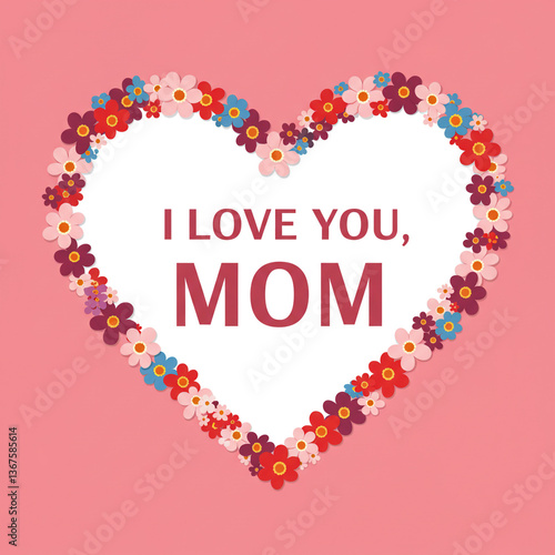 I Love You Mom Message in C...