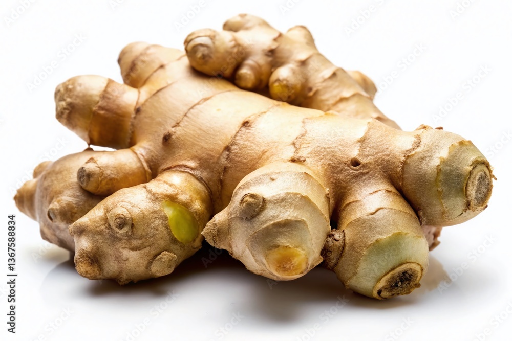 Fresh Ginger Root Isolated on White Background - High-Resolution Stock Photo Fresh Ginger Root Isolated on White Background - High-Resolution Stock Photo