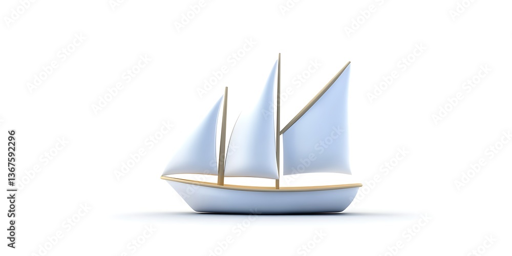 ship 3D, billowing sails ship 3D, billowing sails
