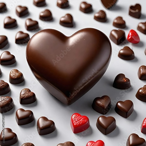heart shaped chocolate candy