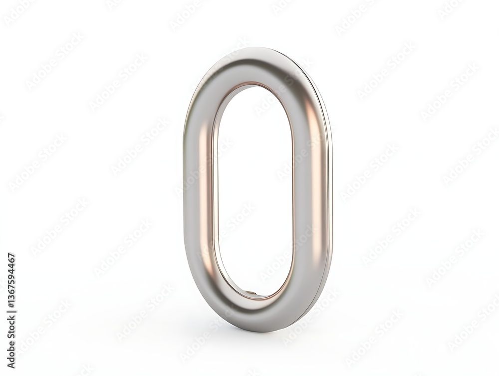 paperclip 3D, metallic texture paperclip 3D, metallic texture