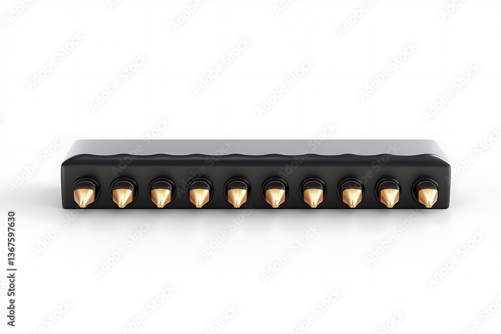power strip 3D icon, connected plugs power strip 3D icon, connected plugs