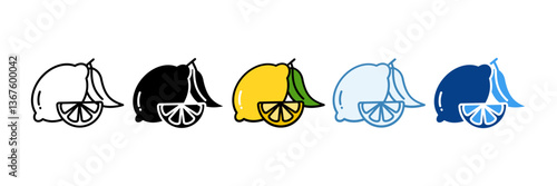 Lemon  Icon Set Multiple Style Collection