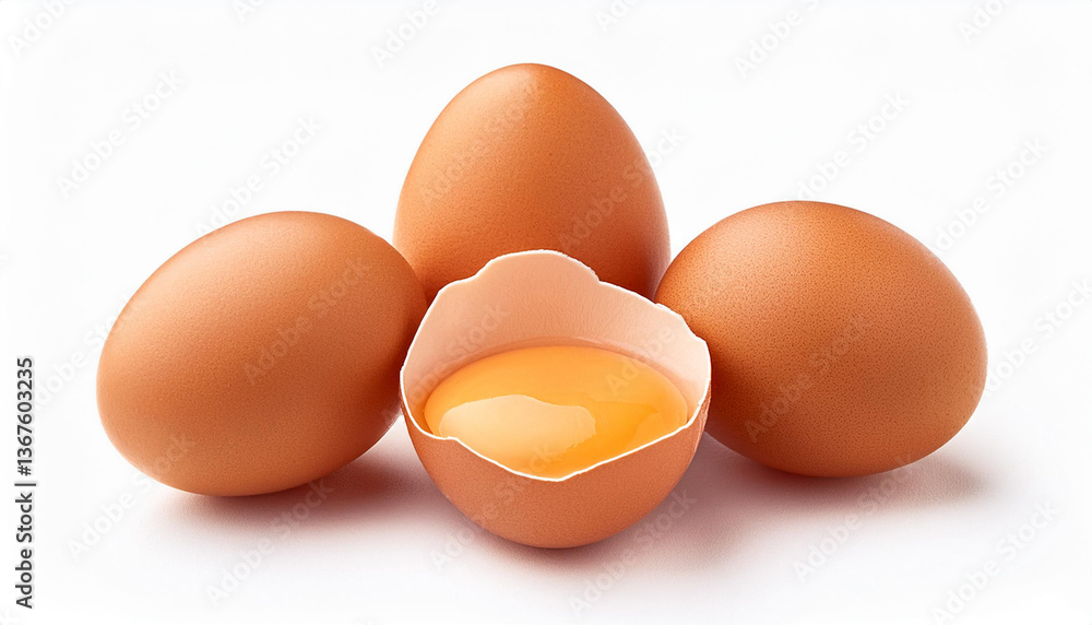 chicken eggs on a white background chicken eggs on a white background