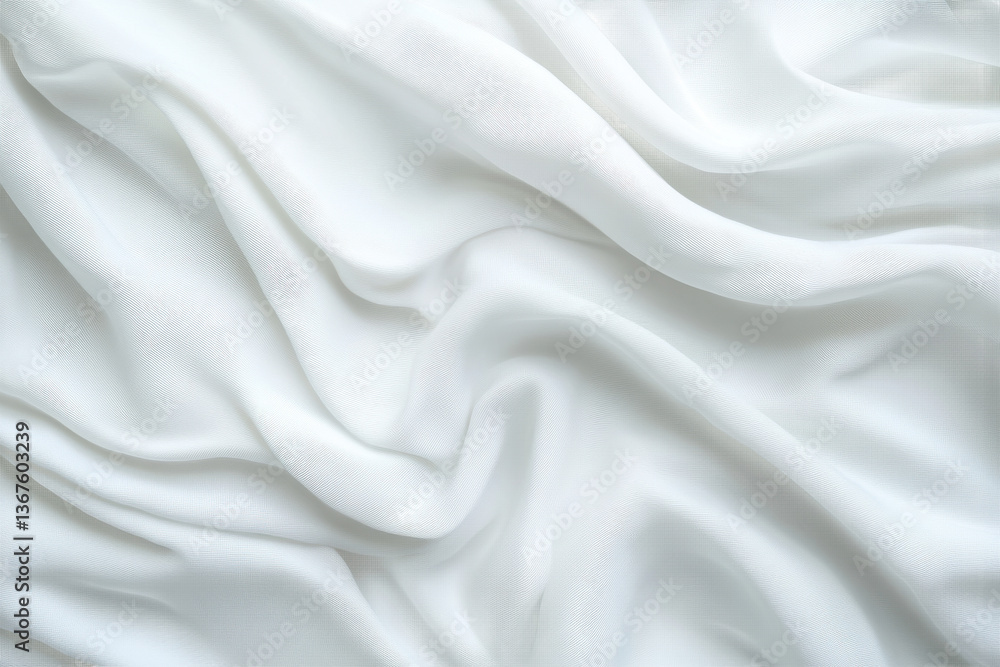 Obraz premium White silk Isolated on transparent background, PNG