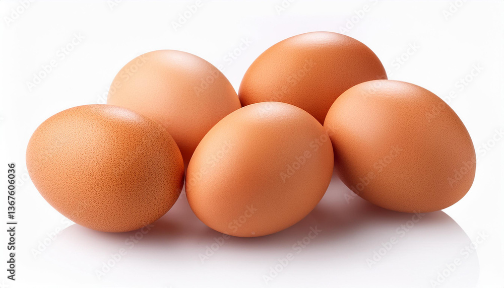 chicken eggs on a white background chicken eggs on a white background