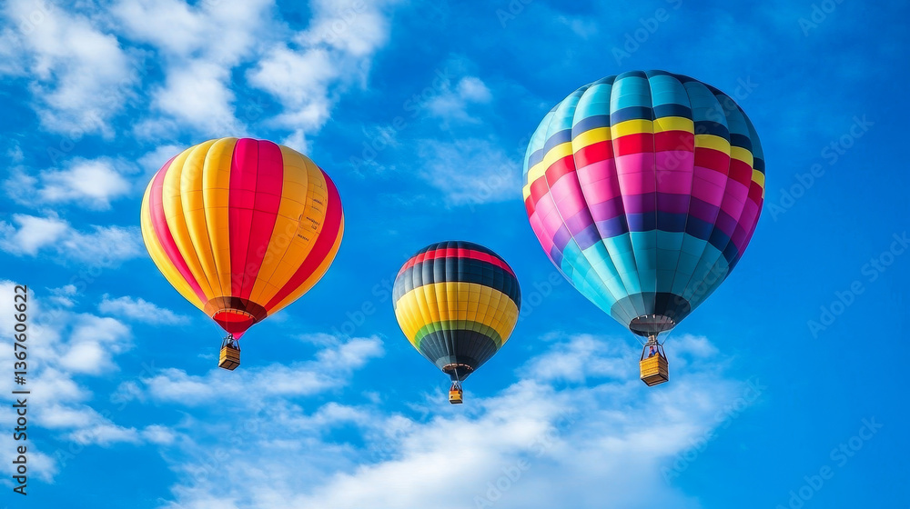 Cute colorful childish air hot balloons with wicker basket flat isolated vector illustration Cute colorful childish air hot balloons with wicker basket flat isolated vector illustration